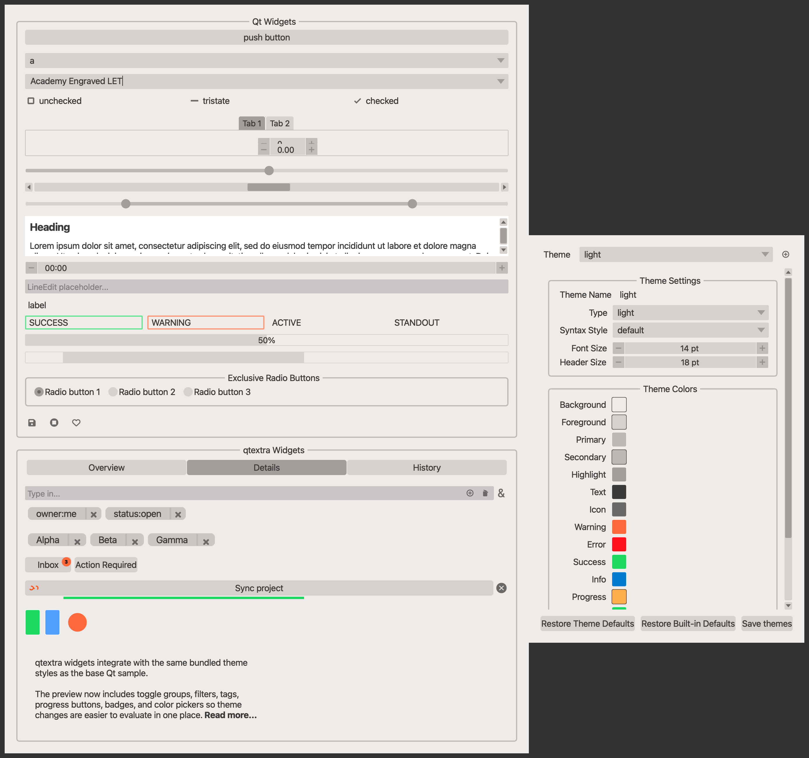 dialog theme editor