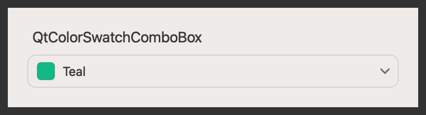 qt combobox color