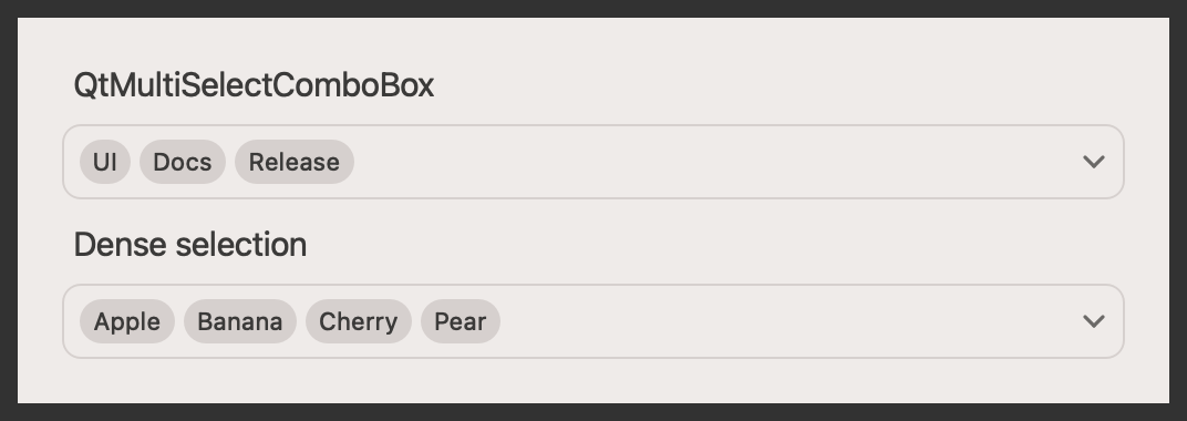 qt combobox multi