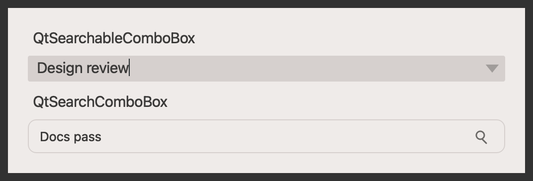 qt combobox search