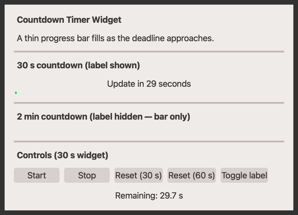qt countdown