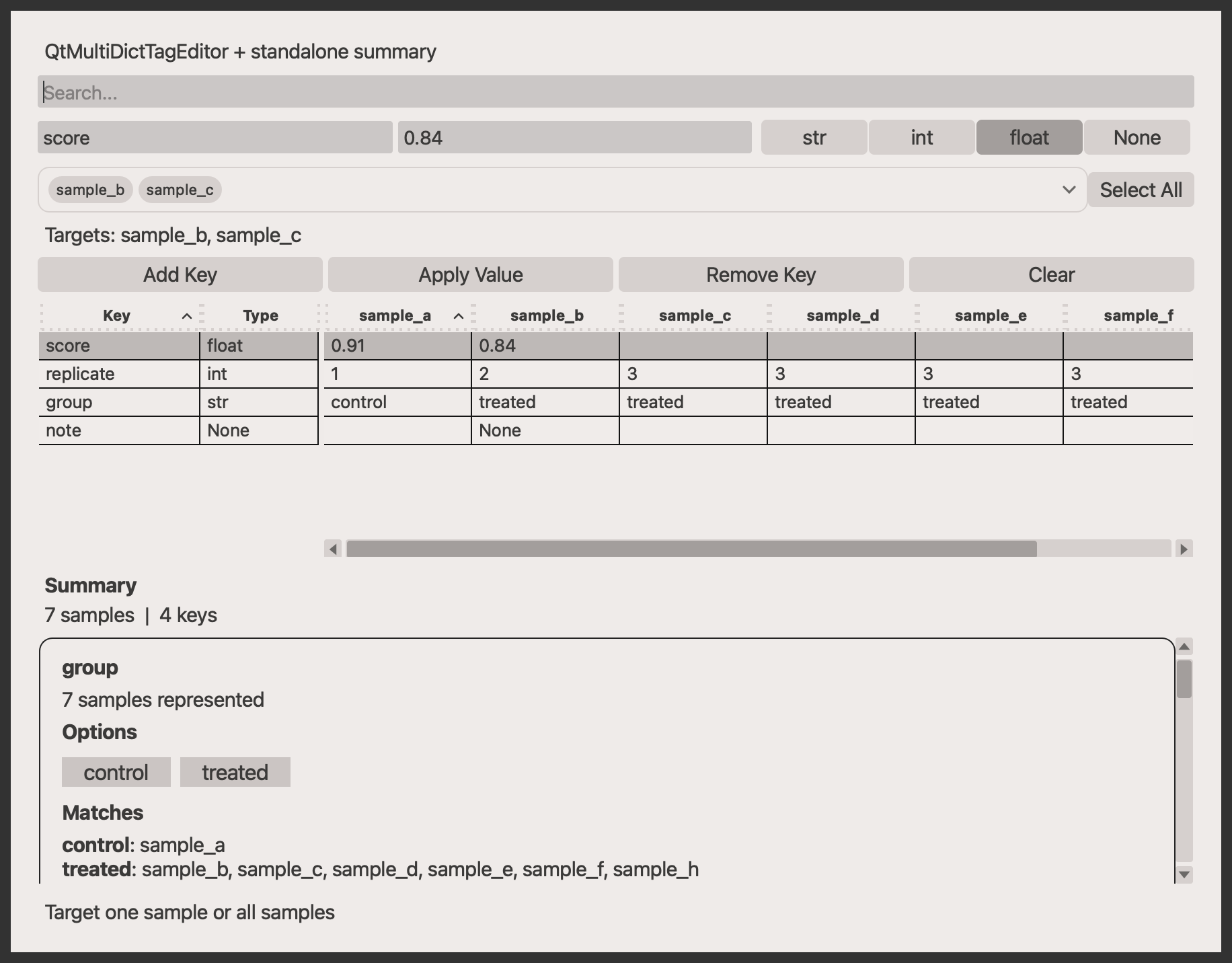 qt multi dict tag editor