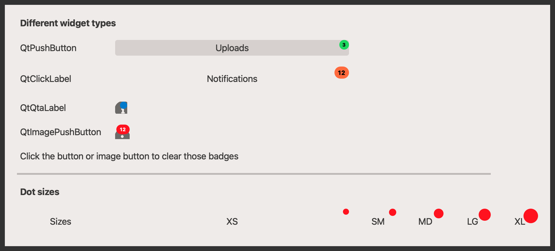 qt notification badge