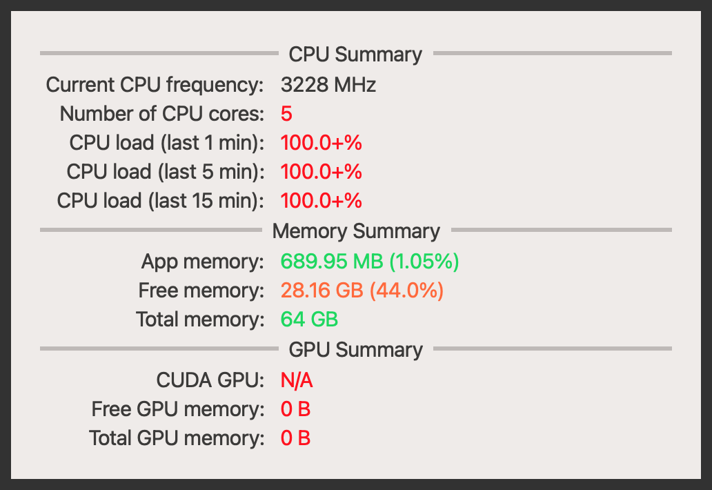 qt system summary