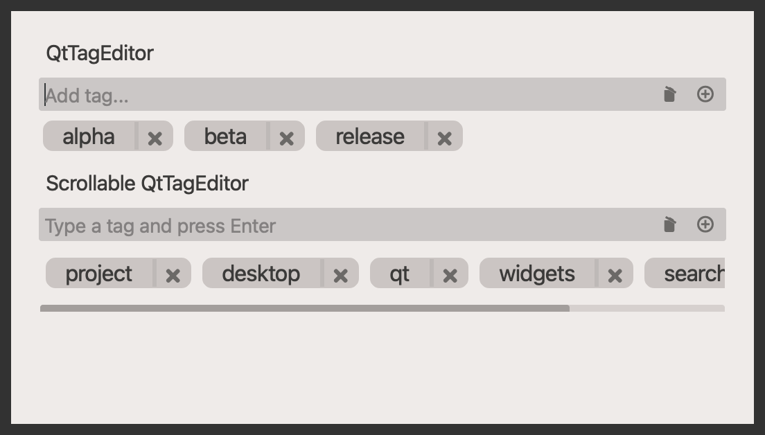 qt tag editor