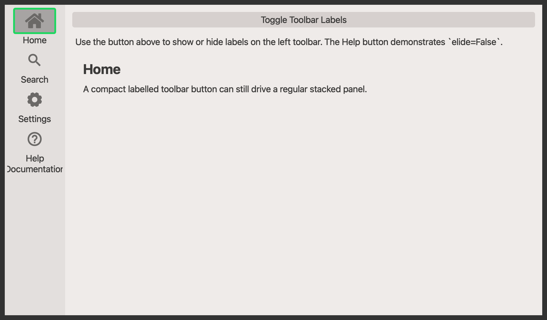 qt toolbar panel